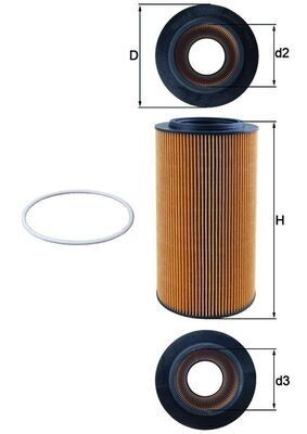 Масляний фільтр двигуна Mahle Original OX561D ціна, від 25.38 USD